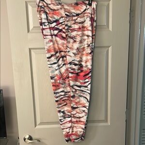 Colorful Abstract Print Pants